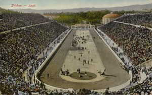 Olimpiyat Stadı, Atina, Yunanistan (renkli fotoğraf) by English Photographer