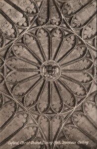 Oxford, Christ Church, Yemekhane, Merdiven Tavan (s/b fotoğraf) by English Photographer