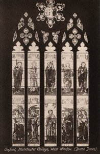 Oxford, Manchester College, West Window, Burne Jones (s/b fotoğraf) by English Photographer
