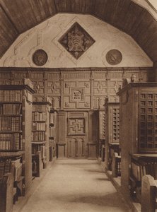 Oxford: Merton College, Kütüphane, kuzey ucu (b/w fotoğraf) by English Photographer