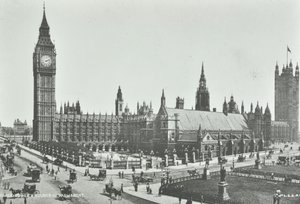 Parlamento Meydanı, Westminster LB: doğuya bakıyor Big Ben ve Parlamento Evleri, 1895 by English Photographer