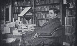 Paul Bourget Çalışmasında (s/b fotoğraf) by English Photographer