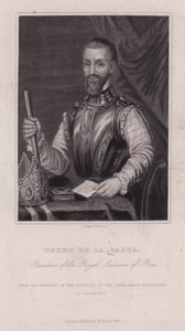 Pedro de la Gasca, İspanyol piskopos, diplomat ve ikinci Peru Valisi (s/b fotoğraf) by English Photographer