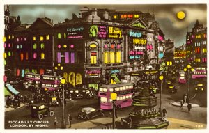 Piccadilly Circus, Londra, gece (fotoğraf) by English Photographer
