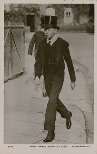 Eton'da SAİK Prens Henry'nin 1913'te gönderilen kartpostalı by English Photographer