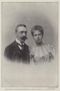 Hohenlohe-Langenburg Prensi Ernest ve Saxe-Coburg-Gotha Prensesi Alexandra by English Photographer