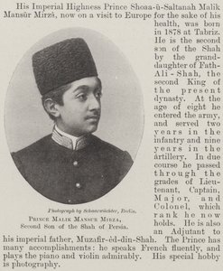 Prens Malik Mansur Mirza, İran Şahı