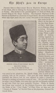 Prens Shoa-U-Saltanah Malik Mansur Mirza by English Photographer
