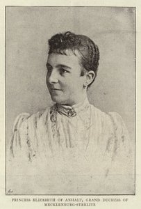 Anhalt Prensesi Elizabeth, Mecklenburg-Strelitz Büyük Düşesi by English Photographer