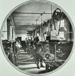 Baskı departmanı, İngiltere Bankası, Threadneedle Caddesi, Londra Şehri, 1890 by English Photographer