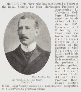 Profesör H S Hele-Shaw, Yeni FRS by English Photographer