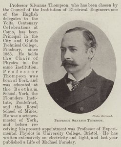 Profesör Silvanus Thompson by English Photographer
