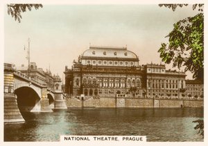 Gerçek Fotoğraflar, 1939 civarı: Ulusal Tiyatro, Prag (renkli fotoğraf) by English Photographer