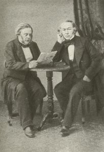 Richard Cobden (solda) ve John Bright (sağda) (s/b fotoğraf) by English Photographer