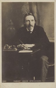 Robert Louis Stevenson (1850-1894), İskoç romancı, şair ve gezi yazarı by English Photographer