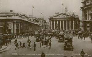 Royal Exchange ve Bank of England, Londra by English Photographer