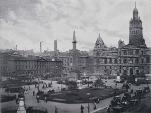 İskoçya: Glasgow, George Meydanı (s/b fotoğraf) by English Photographer