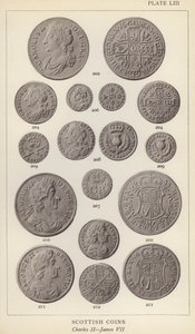 İskoç Paraları, Charles II, James VII (s/b fotoğraf) by English Photographer