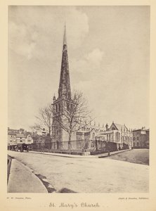Shrewsbury: St Mary Kilisesi (s/b fotoğraf) by English Photographer