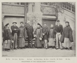 Sikkim-Tibet Sözleşmesinin İmzacıları by English Photographer