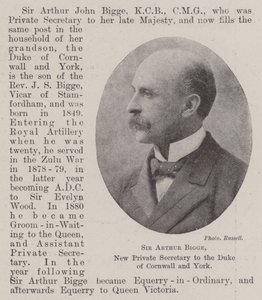 Sir Arthur Bigge, Cornwall ve York Dükü