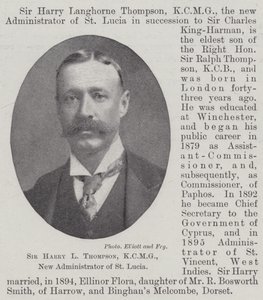 Sir Harry L Thompson, KCMG, St Lucia