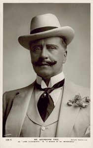 Sir Herbert Beerbohm Tree, İngiliz aktör (s/b fotoğraf) by English Photographer