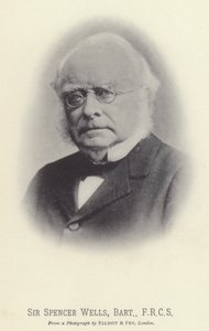 Sir Spencer Wells, Baronet, FRCS (b/w fotoğraf) by English Photographer