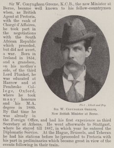 Sir W Conyngham Greene, Bern