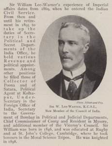 Sir W Lee-Warner, KCSI, Hindistan Konseyinin Yeni Üyesi by English Photographer