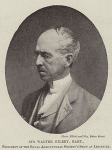 Sir Walter Gilbey, Baronet, Leicester Kraliyet Tarım Dernekleri Gösterisi Başkanı by English Photographer