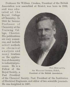 Sir William Crookes, FRS, British Association Başkanı by English Photographer