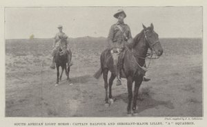 Güney Afrika Hafif Süvari, Kaptan Balfour ve Başçavuş Lilley, Bir Filo by English Photographer
