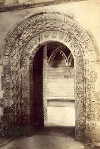 St Albans Manastırı, Norman Kapısı (s/b fotoğraf) by English Photographer