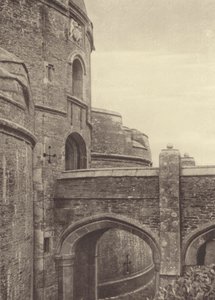 St Mawes Kalesi, Kapı Yolu (b/w fotoğraf) by English Photographer