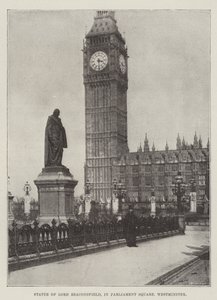 Lord Beaconsfield Heykeli, Parlamento Meydanı, Westminster by English Photographer
