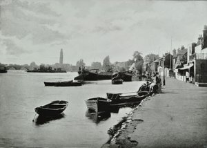 Strand-on-the-Yeşil, Hounslow: genel görünüm, 1895 by English Photographer