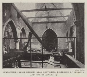 Gravesend yakınlarındaki Swanscombe Parish Kilisesi, 14 Ağustos