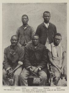 Bechuana Rising, Rebel Chief Galishwe ve Takipçilerinden Bazıları by English Photographer