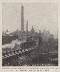 Berlin Havai Demiryolu, Üretim İstasyonundan ayrılan ve Anhalt Demiryolunun üzerinden geçen İlk Tren by English Photographer