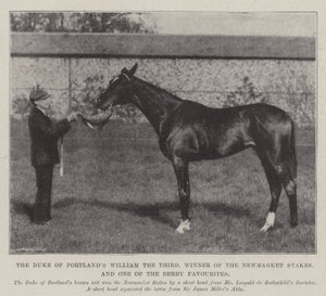 Portlands Dükü Üçüncü William, Newmarket Stakes Kazanan ve Derbi Favorilerinden Biri by English Photographer