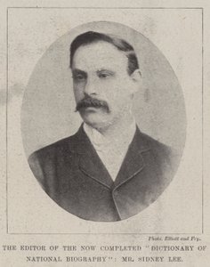 Şimdi Tamamlanmış Ulusal Biyografi Sözlüğü Editörü, Bay Sidney Lee by English Photographer
