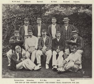 Kriket Sezonunun Sonu, Surrey Takımı, 1895 Şampiyonu by English Photographer