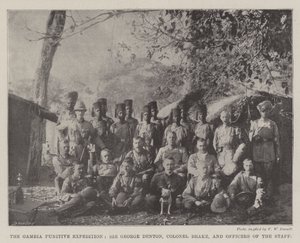 Gambiya Cezalandırıcı Seferi, Sir George Denton, Albay Brake ve Kurmay Subayları by English Photographer