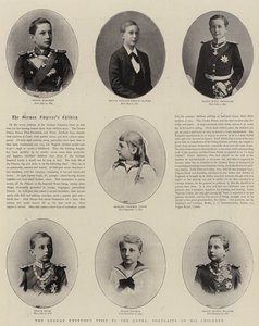 Alman İmparatorlarının Kraliçeyi Ziyareti, Çocuklarının Portreleri by English Photographer