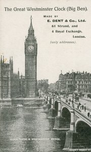 E Dent und Co Ltd tarafından yapılan Büyük Westminster Saati, Big Ben, by English Photographer