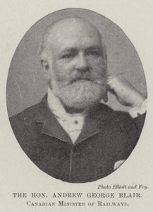 Saygıdeğer Andrew George Blair, Kanada Demiryolları Bakanı by English Photographer