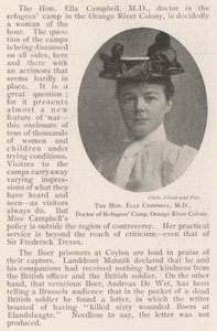 Sayın Ella Campbell, MD, Mülteci Kampı Doktoru, Orange River Colony by English Photographer