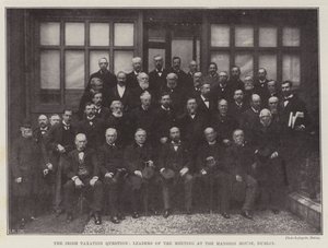 İrlanda Vergilendirme Sorusu, Toplantının Liderleri Mansion House, Dublin by English Photographer