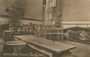 Mutfak, Christ Church, Oxford. 1913 yılında gönderilen kartpostal. by English Photographer